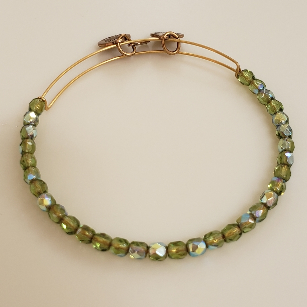 Alex and Ani Moss Rock Candy Beaded Bangle